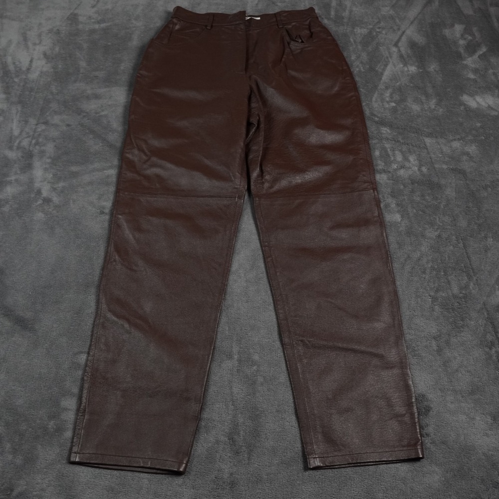 Tower Hill Collection Leather Pants Womens Size 10 Brown Lined READ
